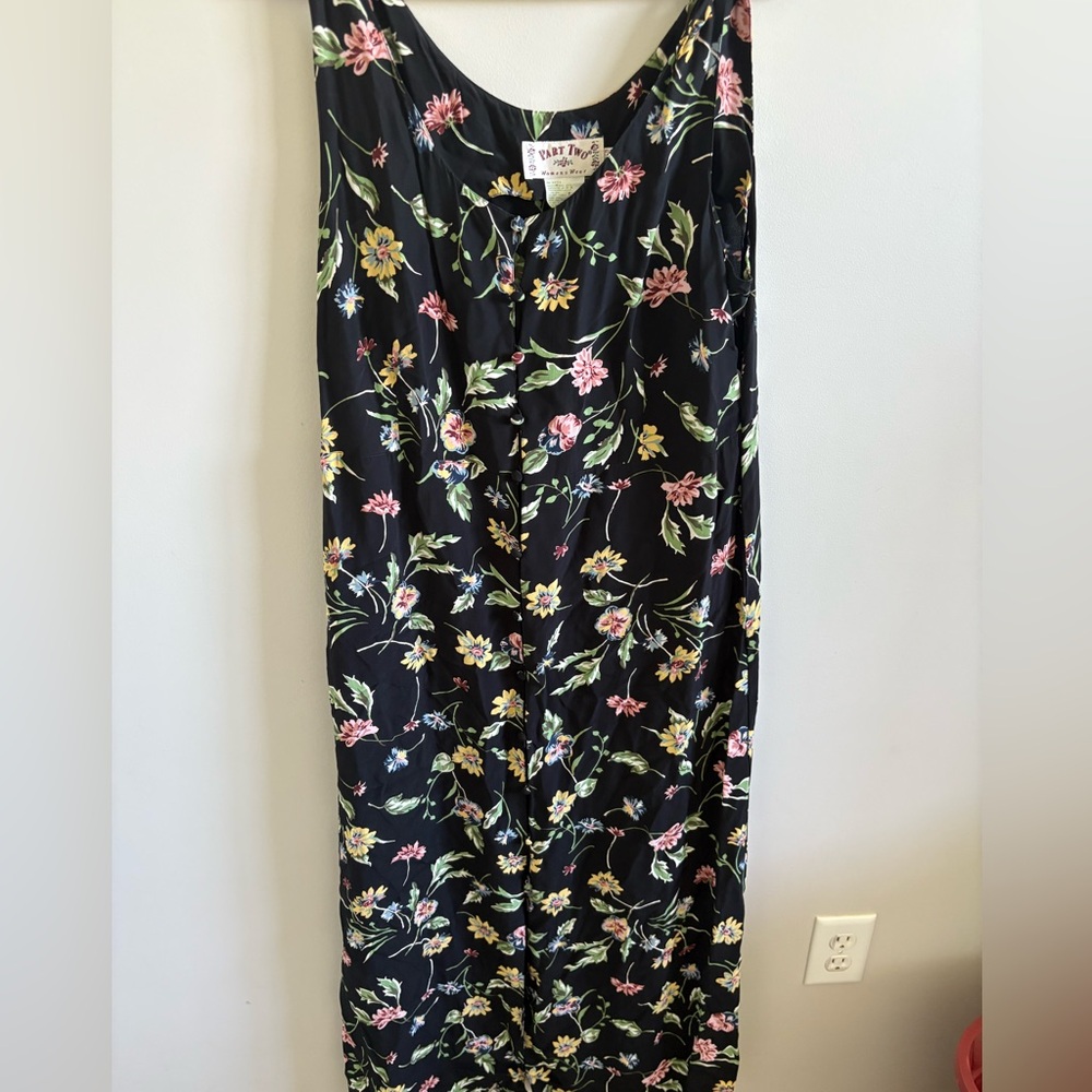 Part Two Floral Black Maxi Dress
